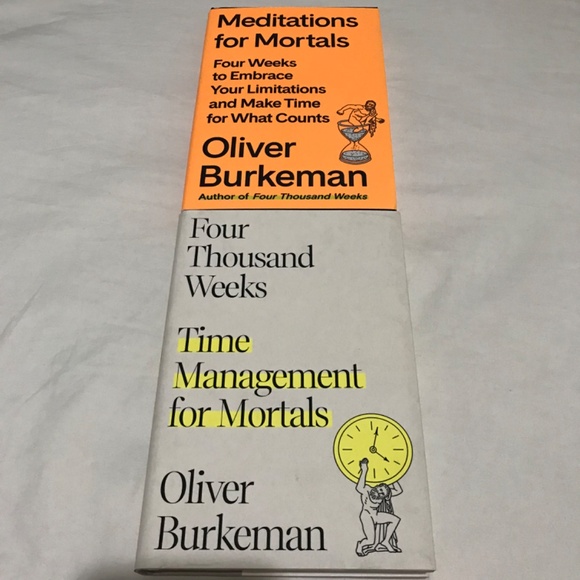 Books by Oliver Burkeman Bundle Lot Time Management and Meditations for Mortals - Picture 2 of 16